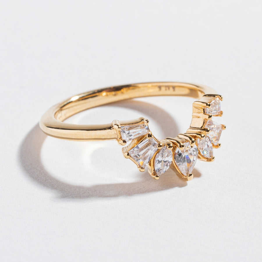 TIARA WEDDING BAND | 14K GOLD | DIAMONDS
