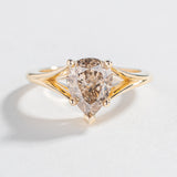 DESERT DIAMOND PEAR ENGAGEMENT RING WITH SPLIT SHANK