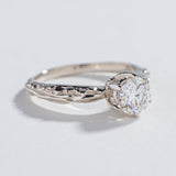 FACETED MATRIX SOLITAIRE RING | 14K GOLD & LAB CREATED DIAMONDS