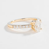 BALLERINA ENGAGEMENT RING | 14K GOLD & LAB DIAMONDS