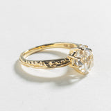 MATRIX SOLITAIRE ENGAGEMENT RING | 10K GOLD & HERKIMER