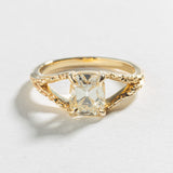 LUMINARY ENGAGEMENT RING | OLD MINE CUT DIAMOND & 14KT YELLOW GOLD