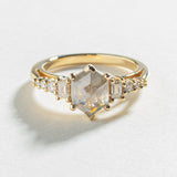 HEXAGON GALAXY CROWN RING