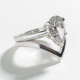 PEAR SOLITAIRE ENGAGEMENT RING | 14K GOLD & LAB CREATED DIAMOND