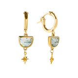 LUNA CELESTIAL HOOPS | MOSS AGATE