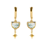 LUNA CELESTIAL HOOPS | MOSS AGATE