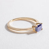 SOLITAIRE EAST WEST RING | 14K GOLD & GENUINE TANZANITE