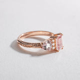 BONADONNA ENGAGEMENT RING | 14K GOLD | MORGANITE & WHITE DIAMOND
