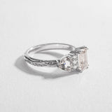 BONADONNA ENGAGEMENT RING | 14K GOLD | MOISSANITE & DIAMOND