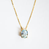 AQUAMARINE PRONG NECKLACE
