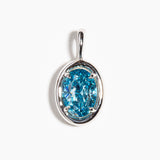 OVAL AZURE SKY DIAMOND | 14K WHITE GOLD