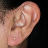 FOUR BEAD FLAT BACK STUDS | 14K GOLD