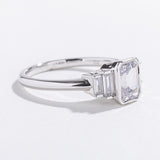 EMERALD CUT 5 STONE ENGAGEMENT RING | 14K GOLD & DIAMOND