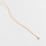 MINI EVIL EYE NECKLACE | 14K GOLD | BLUE SAPPHIRE & WHITE DIAMOND