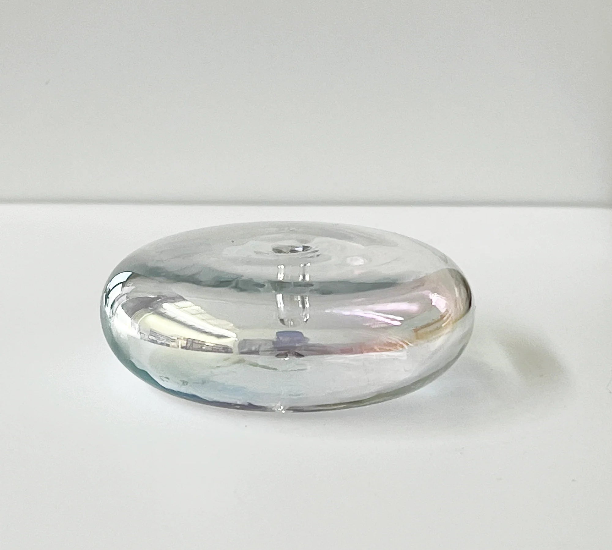 GLASS DONUT INCENSE HOLDER