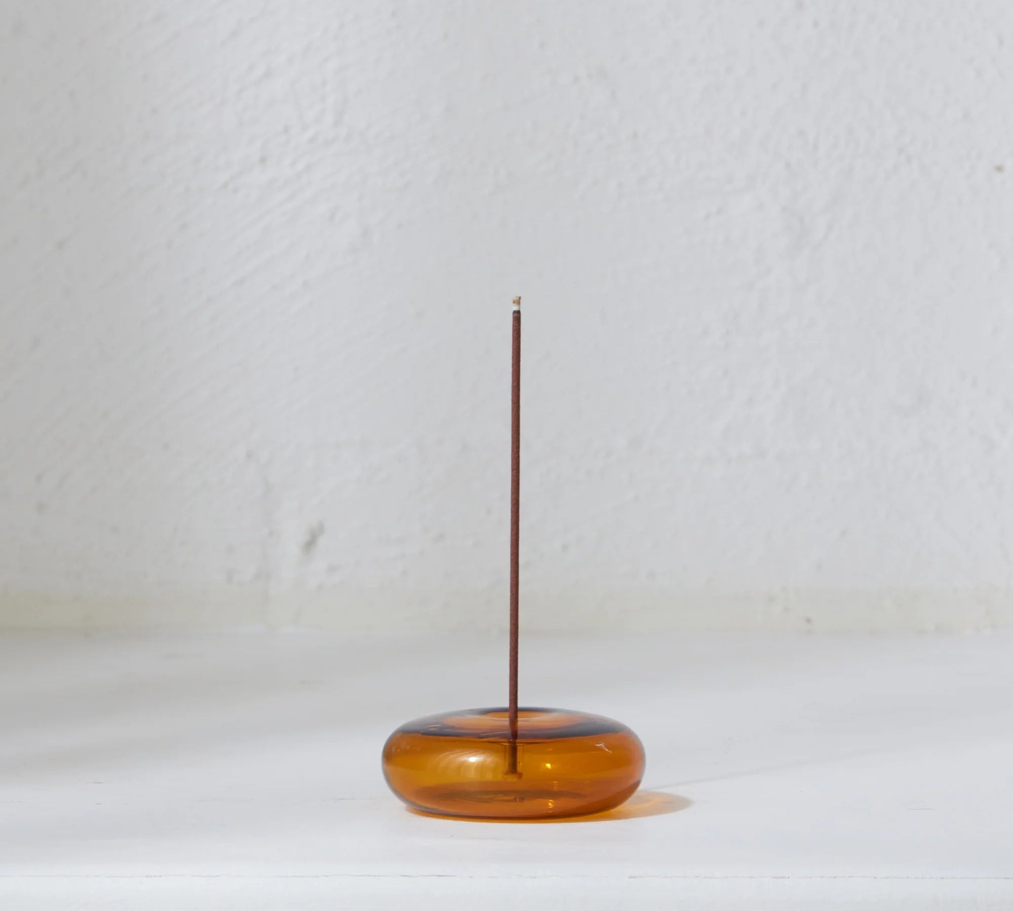 GLASS DONUT INCENSE HOLDER