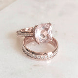 ROSE QUARTZ ENGAGEMENT RING