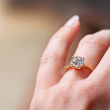 MESA SOLITAIRE ENGAGEMENT RING | 14K GOLD & NATURAL DIAMOND