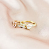 BALLERINA ENGAGEMENT RING | 14K GOLD & LAB DIAMONDS