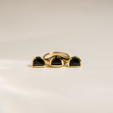 LUNA STUDS | STERLING SILVER & ONYX