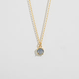 LABRADORITE PRONG NECKLACE | GOLD FILLED