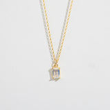 MOONSTONE PRONG NECKLACE | GOLD FILLED