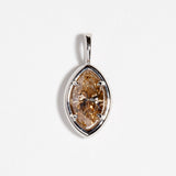 MARQUISE-CUT FAWN DIAMOND CHARM | 14K YELLOW GOLD