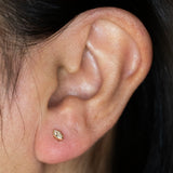 BEZEL SET MARQUIS STUDS | 14K | NATURAL DIAMOND