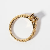 MESA OVAL ENGAGEMENT RING | 14K GOLD | SALT & PEPPER DIAMOND