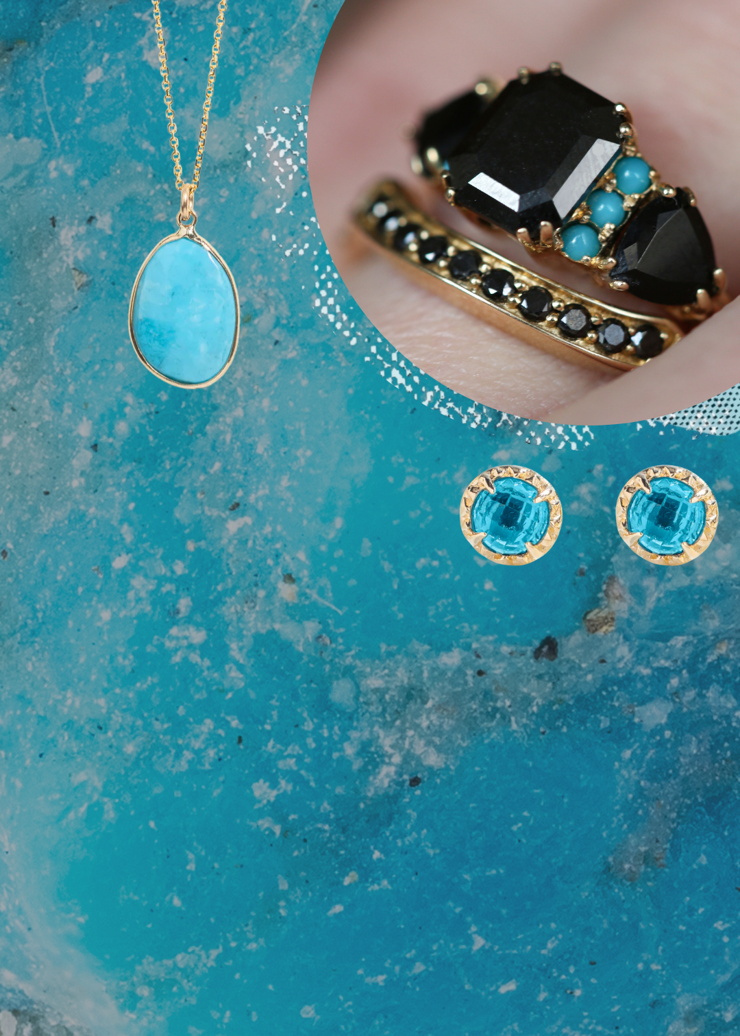 December Birthstones: Turquoise, Blue Topaz & Tanzanite