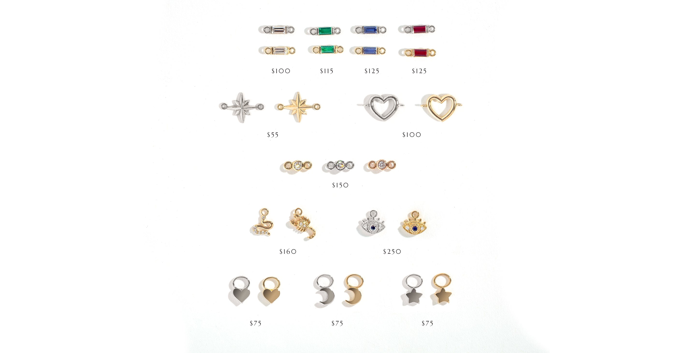 LAZER LINK PHILADELPHIA PERMANENT JEWELRY CHARM PRICES 