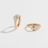 PAVÉ SNAKE HUGGIES | 14K GOLD