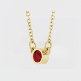 RUBY BEZEL NECKLACE