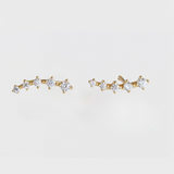 WHITE CRAWLER EARRINGS