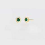 SUN STUD MALACHITE EARRINGS
