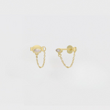 CHAIN HUGGIE STUDS