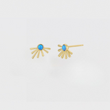 FIRE OPAL SUN RAY EARRINGS