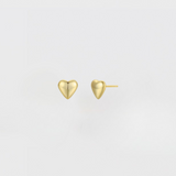 PUFFED HEART STUDS