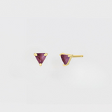 AMETHYST MINI GEM EARRINGS