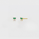 EMERALD DOUBLE STUD STACK