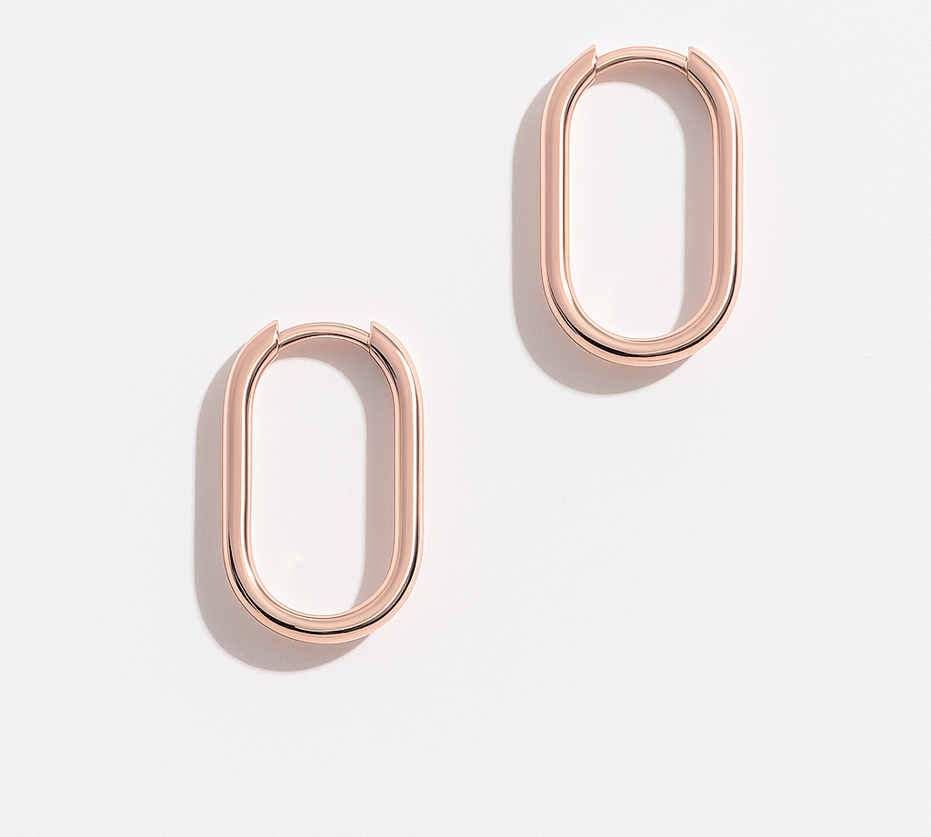 PAPERCLIP HOOPS | 14K GOLD