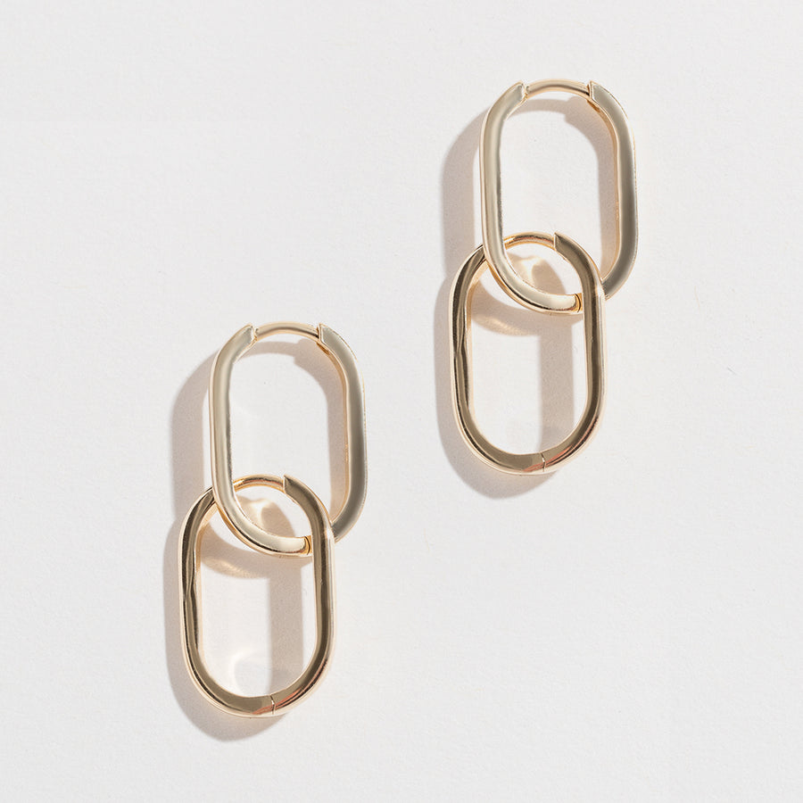 PAPERCLIP HOOPS | 14K GOLD