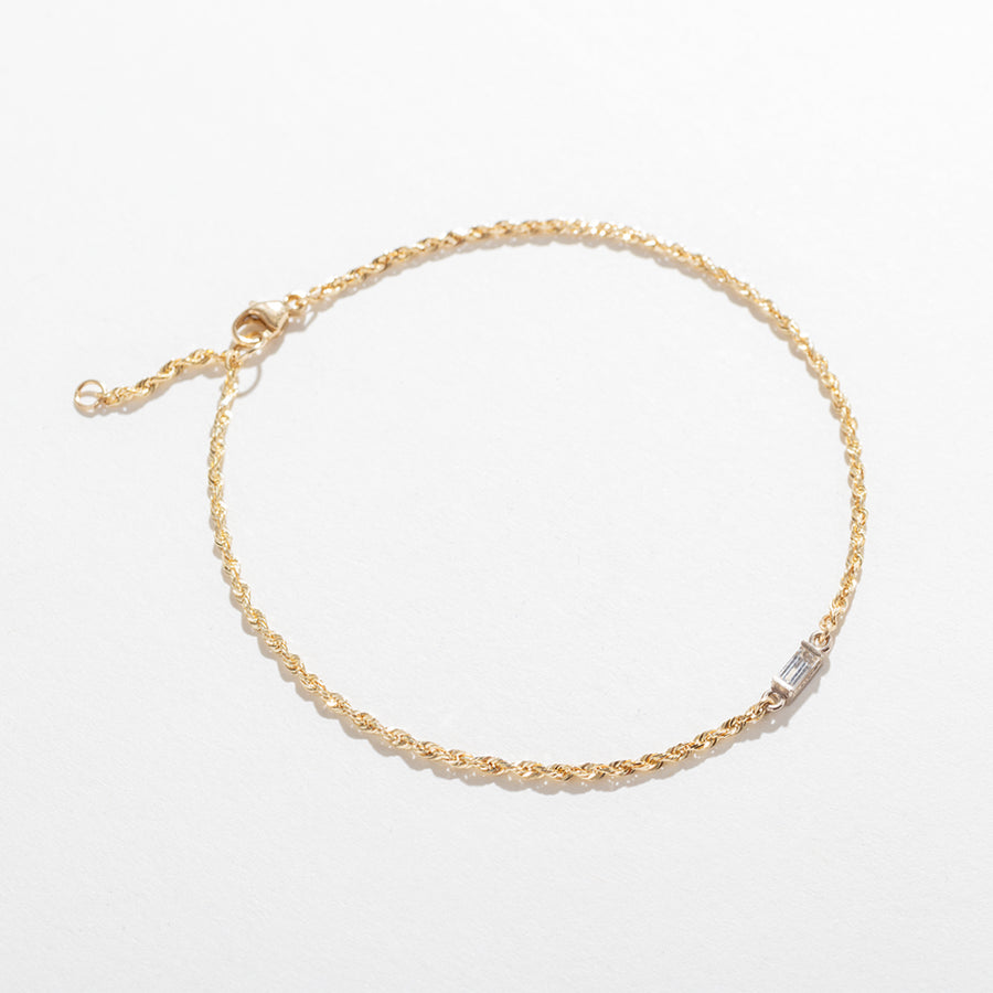 ROPE CHAIN BRACELET | WHITE SAPPHIRE