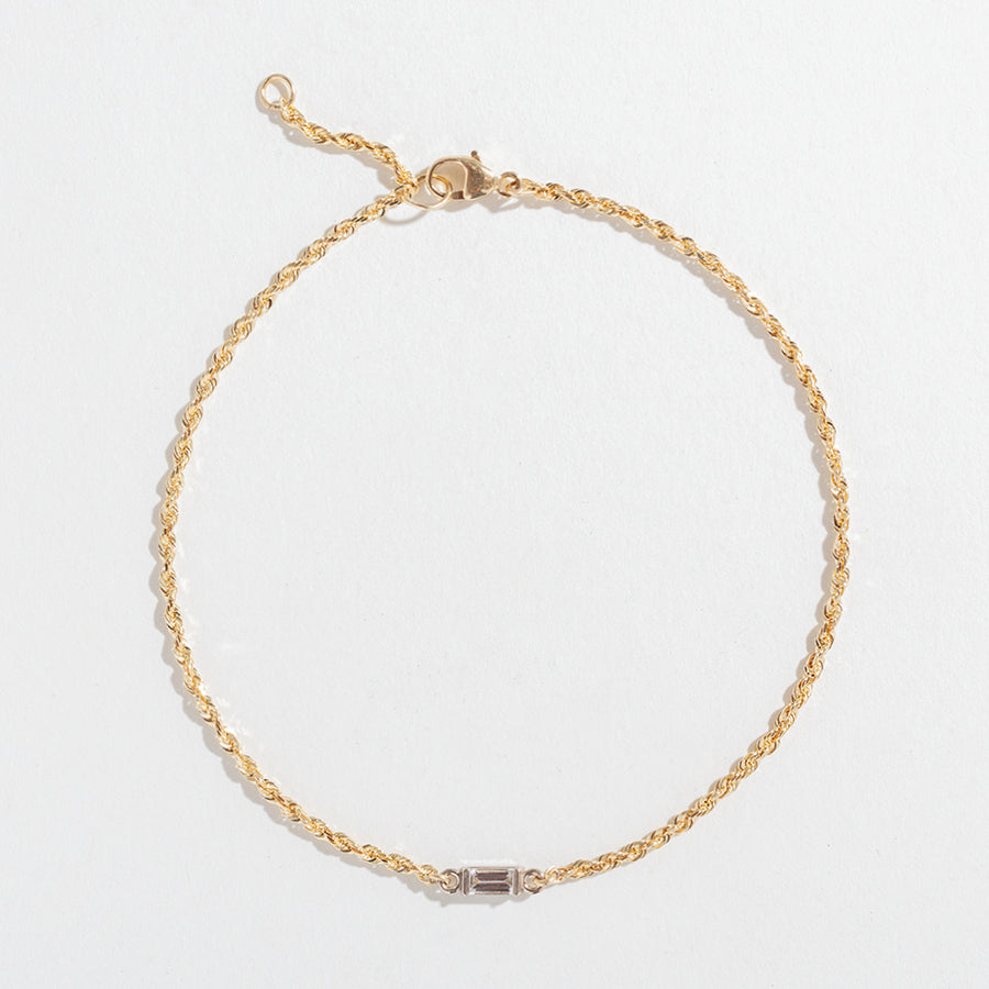 ROPE CHAIN BRACELET | WHITE SAPPHIRE