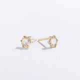 ROSE CUT DIAMOND STUDS | GOLD & DIAMOND