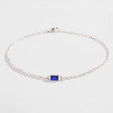 CABLE CHAIN BRACELET | SAPPHIRE BAGUETTE