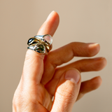 LUNA RING | STERLING SILVER & MOSS AGATE