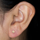 SMILEY FACE STUDS | 14K