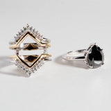 GLAM BLACK DIAMOND JACKET & SOLITARE SET