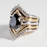 GLAM BLACK DIAMOND JACKET & SOLITARE SET